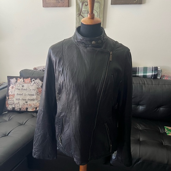 MICHAEL Michael Kors Lamb Leather jacket black - XL - Picture 2 of 5
